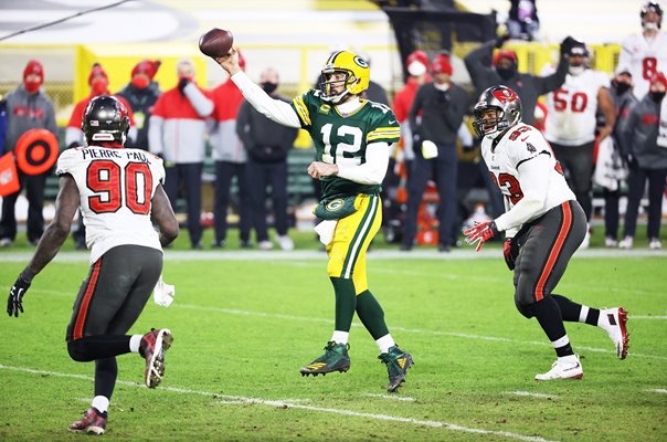 Aaron Rodgers Green Bay QB v Tampa Bay NFC Championship 2021