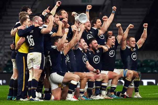 Scotland celebrate first Twickenham Calcutta win since 1983