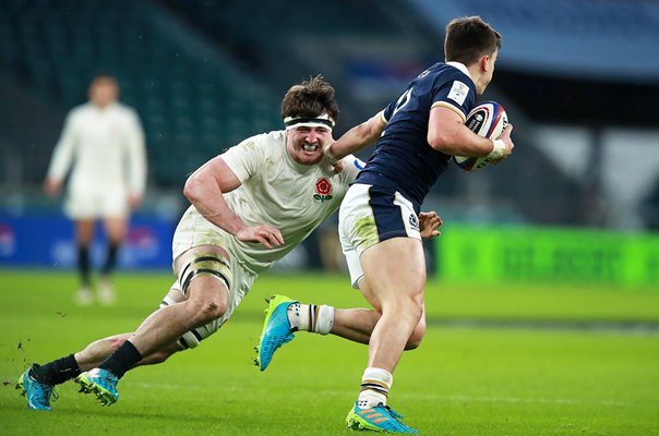 Cameron Redpath Scotland v Tom Curry England Twickenham 2021