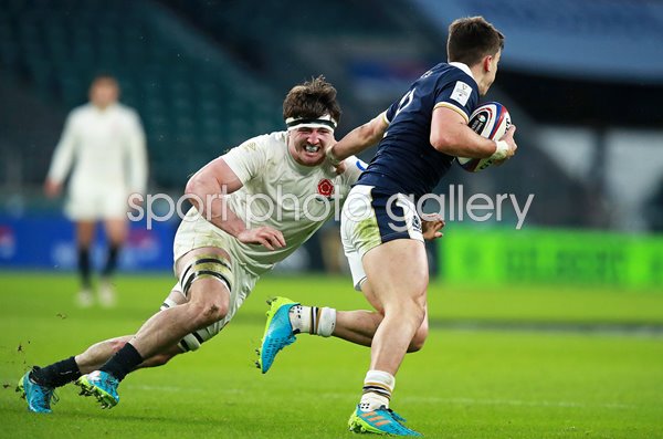Cameron Redpath Scotland v Tom Curry England Twickenham 2021