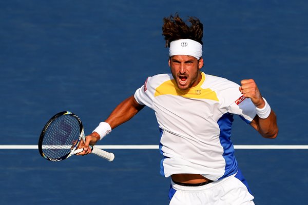 Feliciano Lopez celebrates US Open 2012