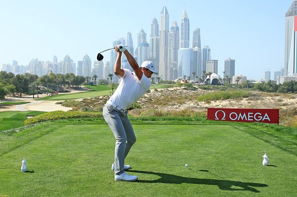 Li Haotong China 8th Tee Dubai Desert Classic 2021