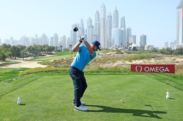 Andy Sullivan England 8th Tee Dubai Desert Classic 2021