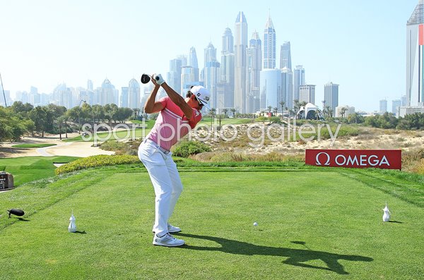 Rafa Cabrera Bello Spain 8th Tee Dubai Desert Classic 2021
