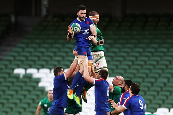 Charles Ollivon France Lineout Catch v Ireland 6 Nations 2021