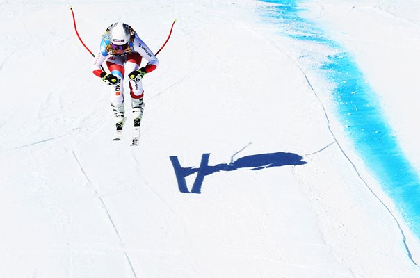 Corinne Suter Switzerland wins Downhill Gold World Skiing 2021