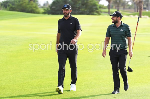 Dustin Johnson USA & Tyrrell Hatton England Saudi International 2021
