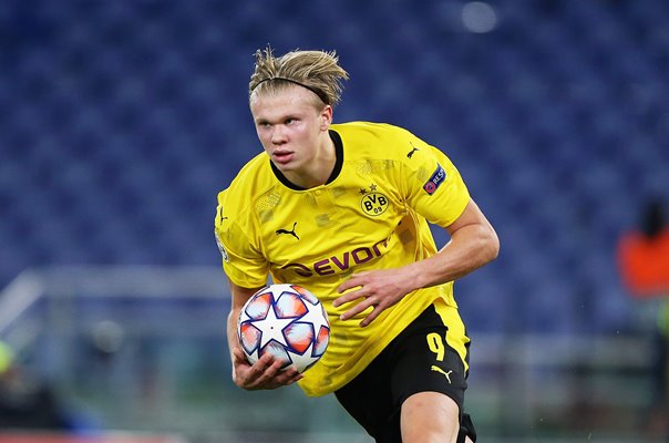 Erling Haaland Borussia Dortmund v Lazio Champions League 2021