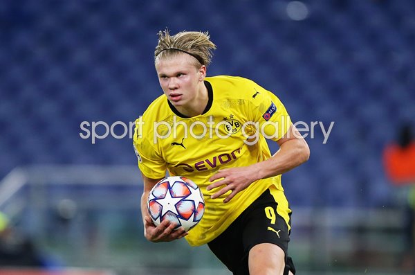 Erling Haaland Borussia Dortmund v Lazio Champions League 2021