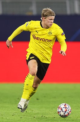 Erling Haaland Borussia Dortmund v Brugge Champions League 2021