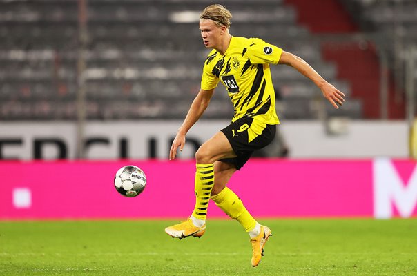 Erling Haaland Borussia Dortmund v Baytern Munich Allianz Arena 2021