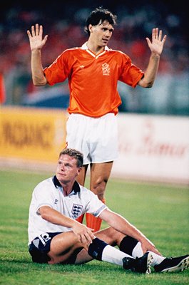 Paul Gascoigne England v Marco Van Basten Holland World Cup 1990