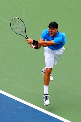 Tomas Berdych action US Open 2012