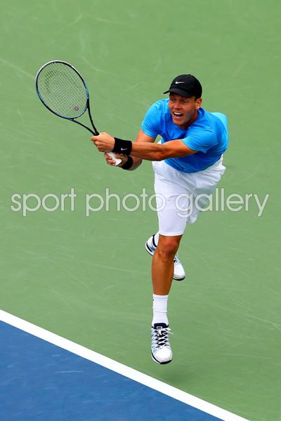 Tomas Berdych action US Open 2012