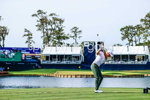 Justin Thomas USA 17th Tee 3rd Round Players Championship 2021