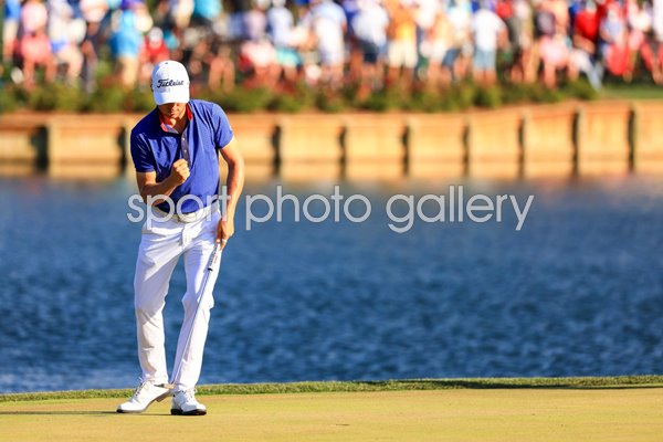 Justin Thomas USA holes key putt 17th Green Players Championship 2021