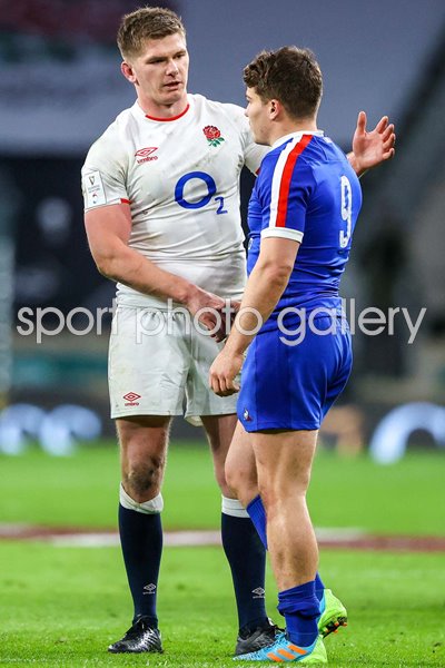 Owen Farrell England v Antoine Dupont France Six Nations Classic 2021