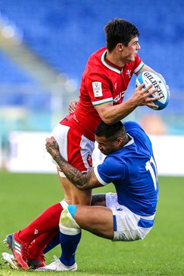 Louis Rees-Zammit Wales v Italy Rome Six Nations 2021