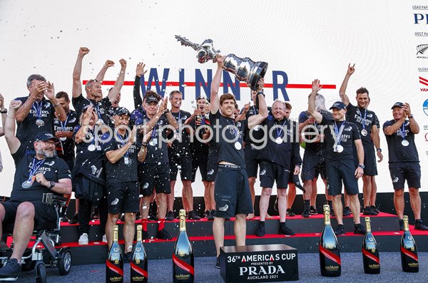 Skipper Peter Burling Emirates Team New Zealand America's Cup Winners 2021