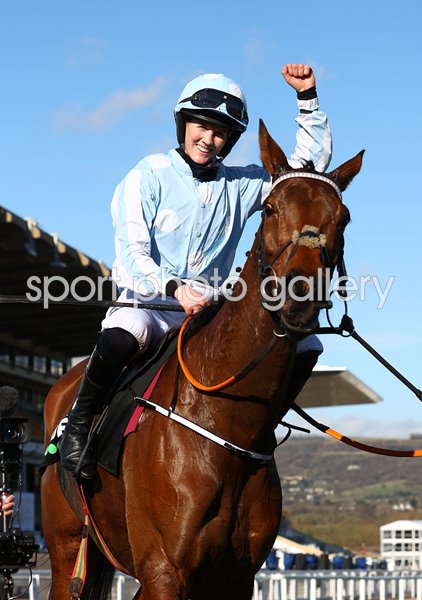 Rachael Blackmore on Honeysuckle wins Champion Hurdle Cheltenham 2021 