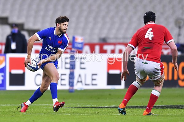 Romain Ntamack France v Wales Paris Six Nations 2021