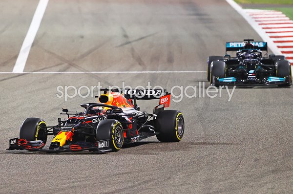 Max Verstappen Red Bull leads Lewis Hamilton Bahrain GP 2021