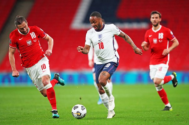 Raheem Sterling England v Poland World Cup Qualifier Wembley 2021