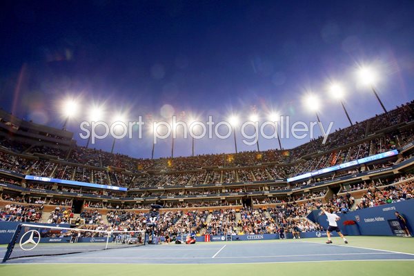 Andy Murray serves US Open Final 2012