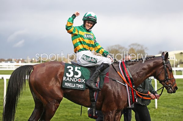 Rachael Blackmore celebrates riding Minella Times Grand National 2021