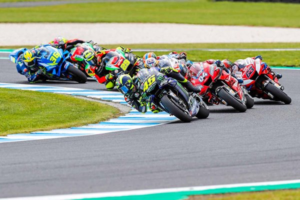 Valentino Rossi Italy leads MotoGP of Australia Phillip Island 2019