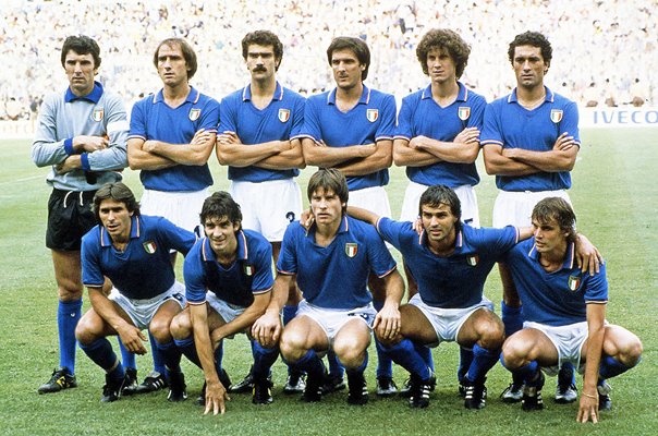 Italy Team before World Cup Final Madrid Spain 1982