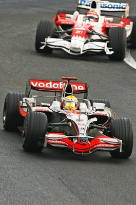 Lewis Hamilton Great Britain wins World Championship Brazil 2008