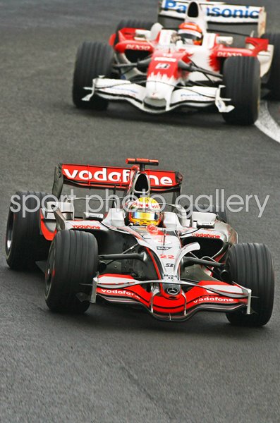 Lewis Hamilton Great Britain wins World Championship Brazil 2008