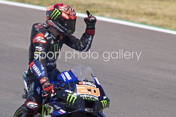 Fabio Quartararo France celebrates Portugal MotoGP win 2021