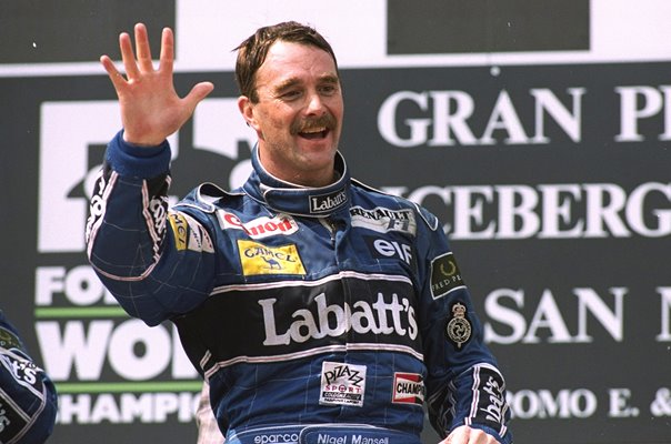 Nigel Mansell Great Britain wins San Marino Grand Prix Imola 1992 