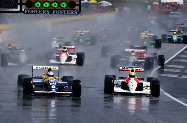 Ayrton Senna Honda Marlboro McLaren v Riccardo Patrese Williams Renault Imola 1992