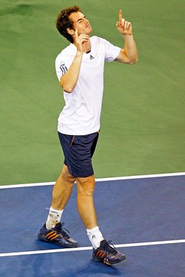 Andy Murray celebrates winning the US Open 2012 