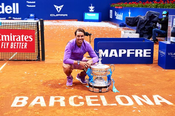 Rafael Nadal Spain celebrates 12th Barcelona Open Win 2021