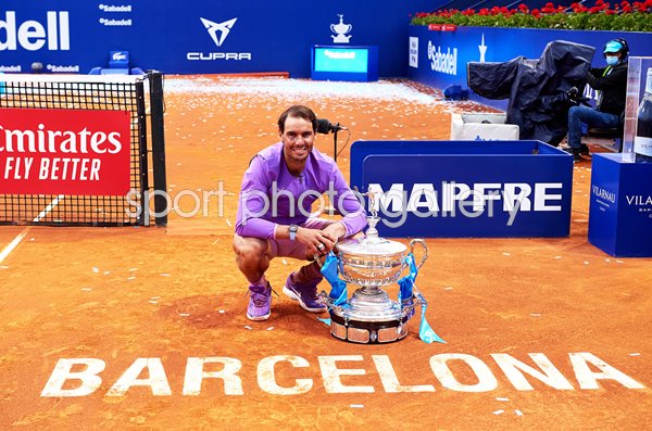 Rafael Nadal Spain celebrates 12th Barcelona Open Win 2021