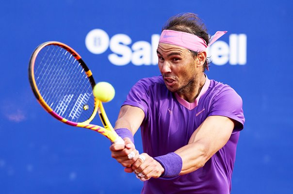 Rafael Nadal Spain Backhand Barcelona Open Final 2021