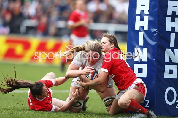 Poppy Cleall England scores v Wales Women's Six Nations 2020