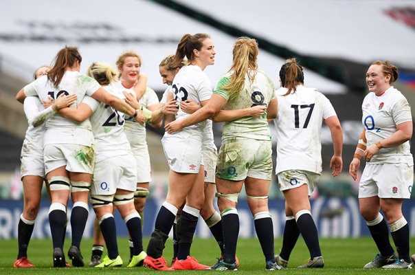 Emily Scarratt & Poppy Cleall England Women v France Twickenham 2020