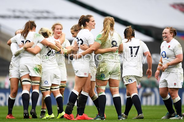 Emily Scarratt & Poppy Cleall England Women v France Twickenham 2020