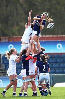 Abbie Ward England v Emma Wassell Scotland Women's Six Nations 2021