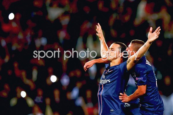 Zlatan Ibrahimovic of Paris Saint-Germain celebrates