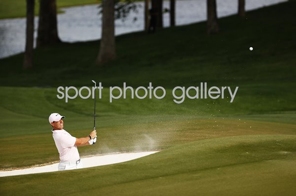 Rory McIlroy bunker shot Wells Fargo Championship Quail Hollow 2021
