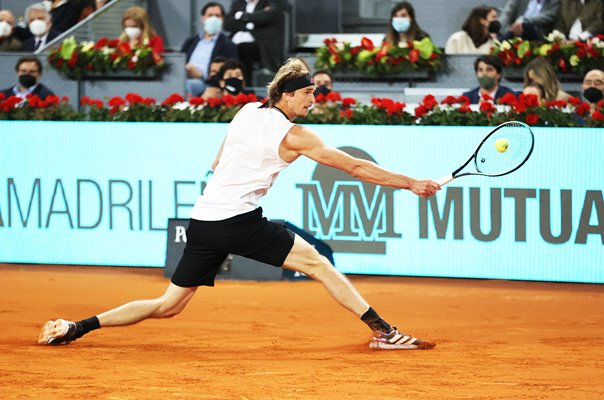 Alexander Zverev Germany backhand Madrid Open Final 2021