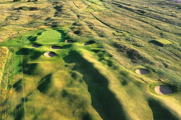 Par 4 12th hole Aerial View Royal St. George's Golf Club Sandwich 2020