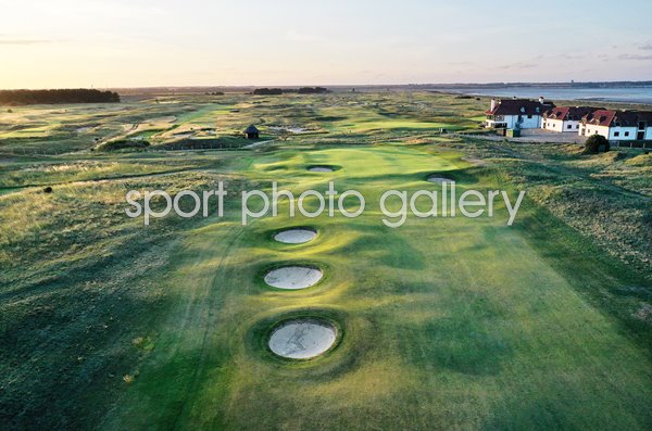 Par 4 13th hole Aerial View Royal St. George's Golf Club Sandwich 2020