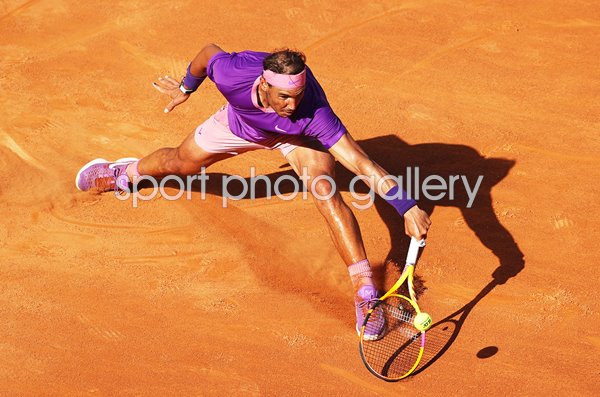 Rafael Nadal Spain Stretch Backhand Foro Italico Rome Tennis 2021
